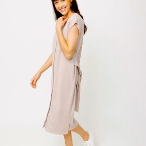 Smash & Tess Dress: GETAWAY MIDI DRESS IN CHAMPAGNE DREAM